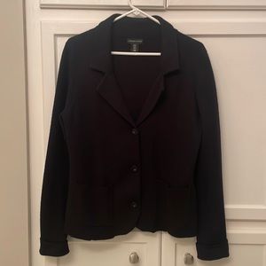 Adrienne Vittadini Black Knit Blazer Size: Medium